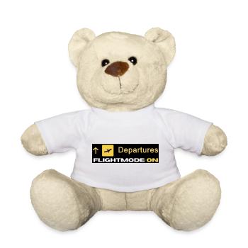 Departures Flight Mode On Symbol - Teddy Bear - white - Front