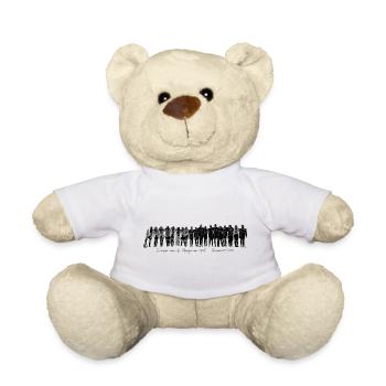 Fußballmannschaft in monochromen Silhouetten - Teddy - Weiß - Vorne