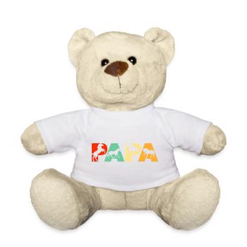 Retro Papa Pferd Papa Lustiges Pferd Papa Vatertag - Teddy - Weiß - Vorne