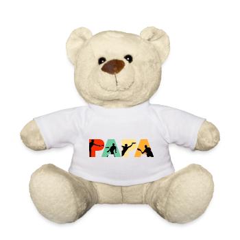 Papa Frisbee Player Ultimate Flying Disc Dad - Teddy - Weiß - Vorne