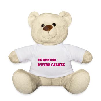ICH WEIGERE MICH, MICH BERUHIGEN ZU LASSEN - Teddy - Weiß - Vorne