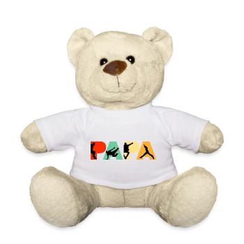 Papa Parkour Retro Freerunning Traceur Dad - Teddy - Weiß - Vorne
