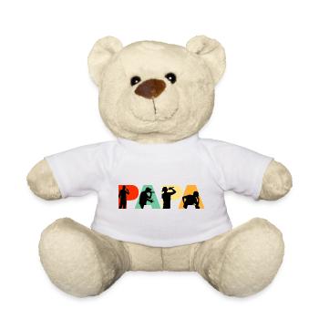 Papa Rapper Silhouette de musique hip-hop - Nounours - blanc - Devant