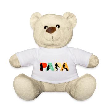 Bauarbeiter Papa Trade Silhouette Vater - Teddy - Weiß - Vorne