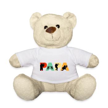 Paintball Papa Retro Silhouette Sportdesign - Teddy - Weiß - Vorne
