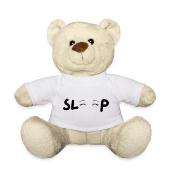 Pastel eyes and pink cheeks - Teddy Bear - white - Front