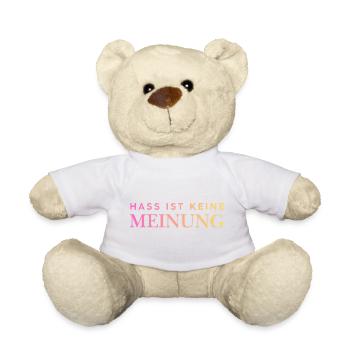 Hass ist keine Meinung - Teddy - Weiß - Vorne