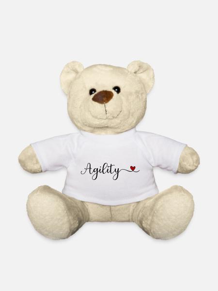Typographie du cœur d’agilité - Nounours - blanc