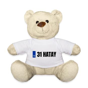 31 Hatay Kennzeichen | Türkisches Kennzeichen - Teddy - Weiß - Vorne