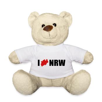 J’adore la Rhénanie-du-Nord-Westphalie de NRW - Nounours - blanc - Devant