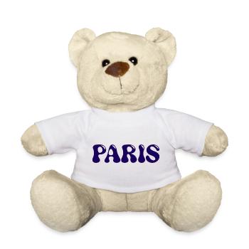 Pariser Glänzende Marineblaue Patentbriefe - Teddy - Weiß - Vorne