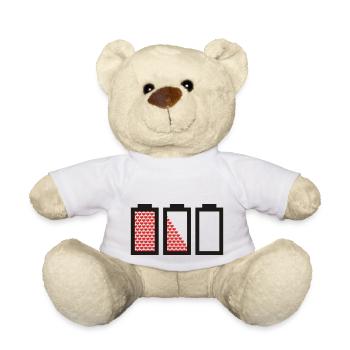 christmas charge your love battery - Teddy Bear - white - Front