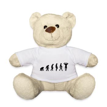 Die Evolution von Bodybuilding - Teddy - Weiß - Vorne