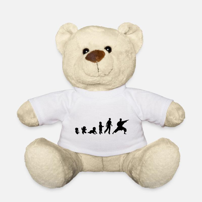 Evolution Mensch Männer Sport Karate - Teddy - Weiß