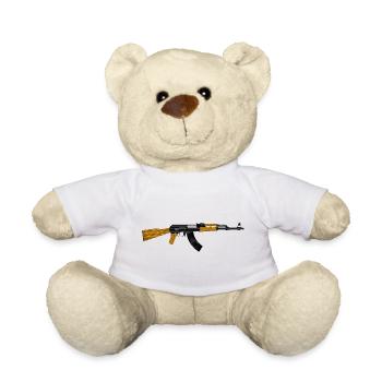 verbrecher gangster criminal gun pistole waffe bul - Teddy - Weiß - Vorne