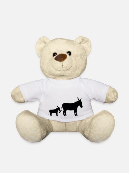 bébé enfant petit jeune famille maman papa donkey pf - Nounours - blanc
