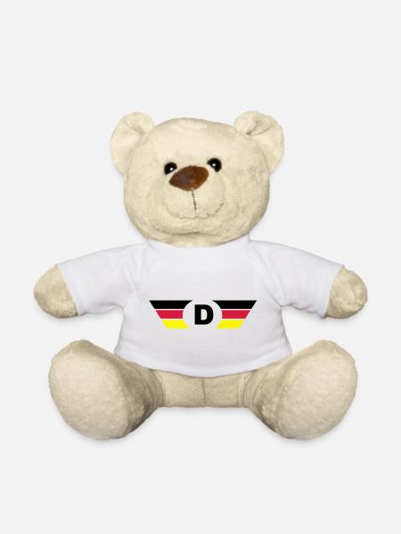 Germany flag / symbol top - Teddy Bear - white