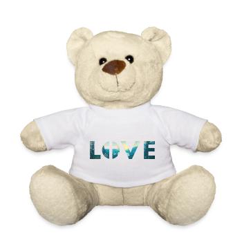 Amour avec croix - Nounours - blanc - Devant