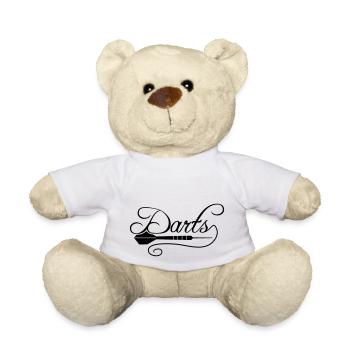 cool darts club text frequency heart beat pulse lo - Teddy Bear - white - Front
