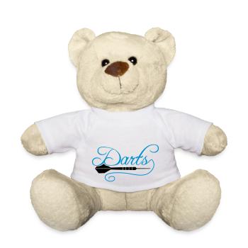 fléchettes club texte fréquence cœur battre pouls logo te - Nounours - blanc - Devant