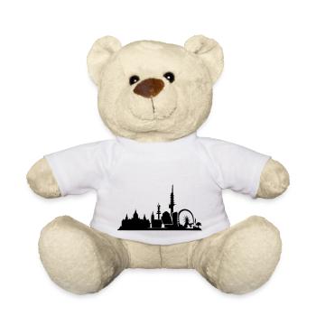 Hannover // Skyline // Silhouette // Skylineshirt - Teddy - Weiß - Vorne