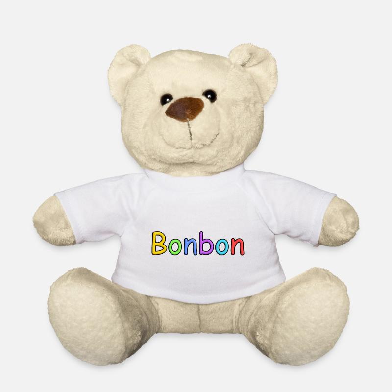Candy lettering in colorful - Teddy Bear - white