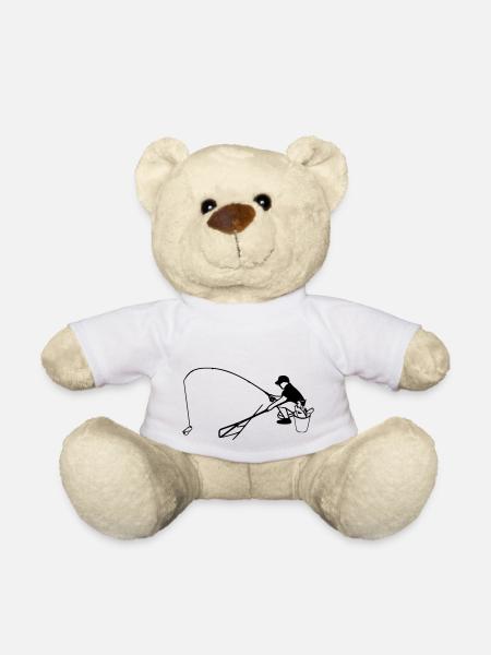 pêcheur à la ligne - Nounours - blanc