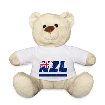 New Zealand flag flag NZL - Teddy Bear - white - Front