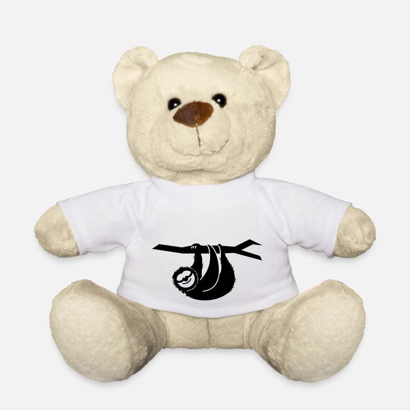 Funny sloth - Teddy Bear - white