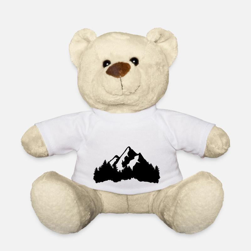 Berge und Wald - Teddy - Weiß