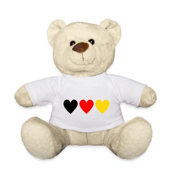 3 coeurs - Allemagne - Nounours - blanc - Devant