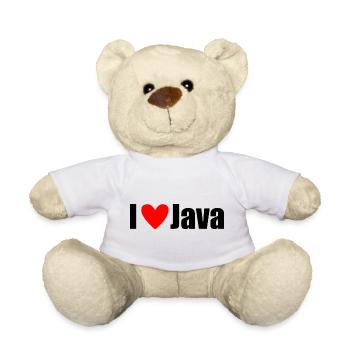I LOVE Java - Teddy Bear - white - Front