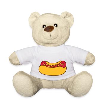 Hot Dog Wurst - Teddy - Weiß - Vorne