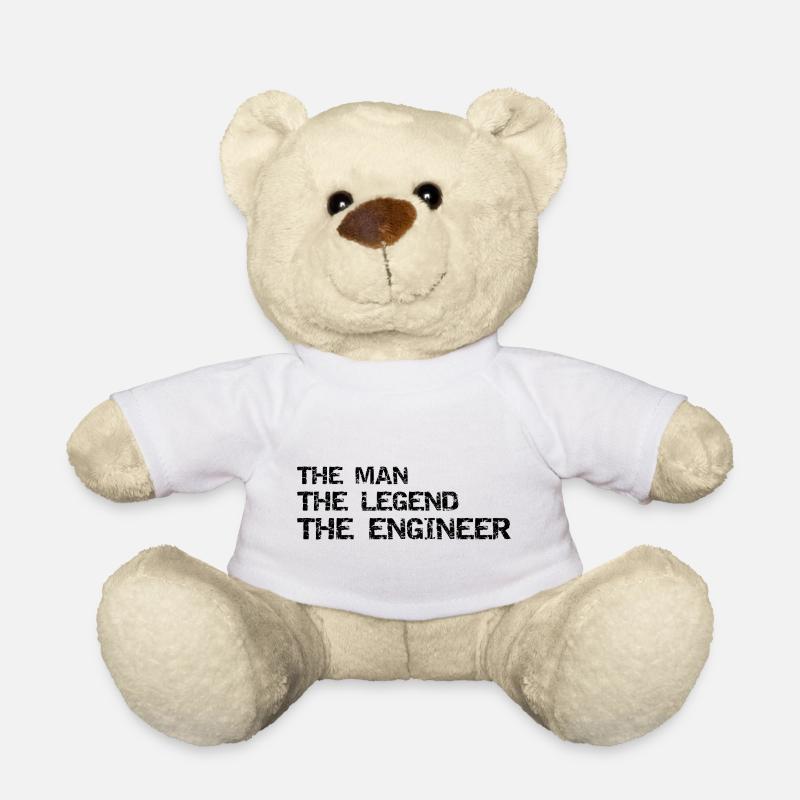 The Man the Legend the Engineer - Teddy Bear - white