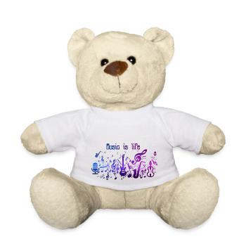 music is life - Teddy Bear - white - Front