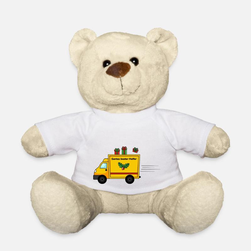 Paketbote Santas bester Helfer Postauto DHL Optik - Teddy - Weiß