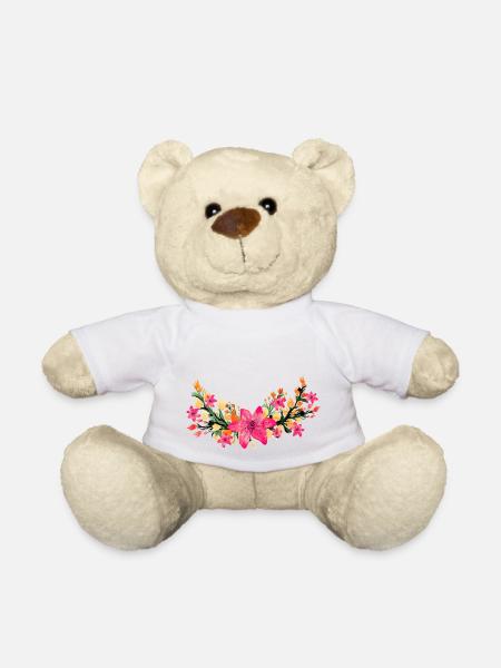 flower - Teddy Bear - white