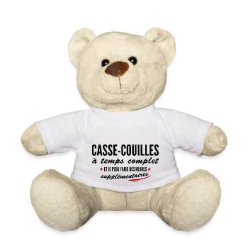 casse-couilles à temps complet - Nounours - blanc - Devant