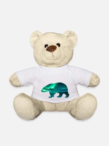 Eisbär Nordlichter Design - Teddy - Weiß