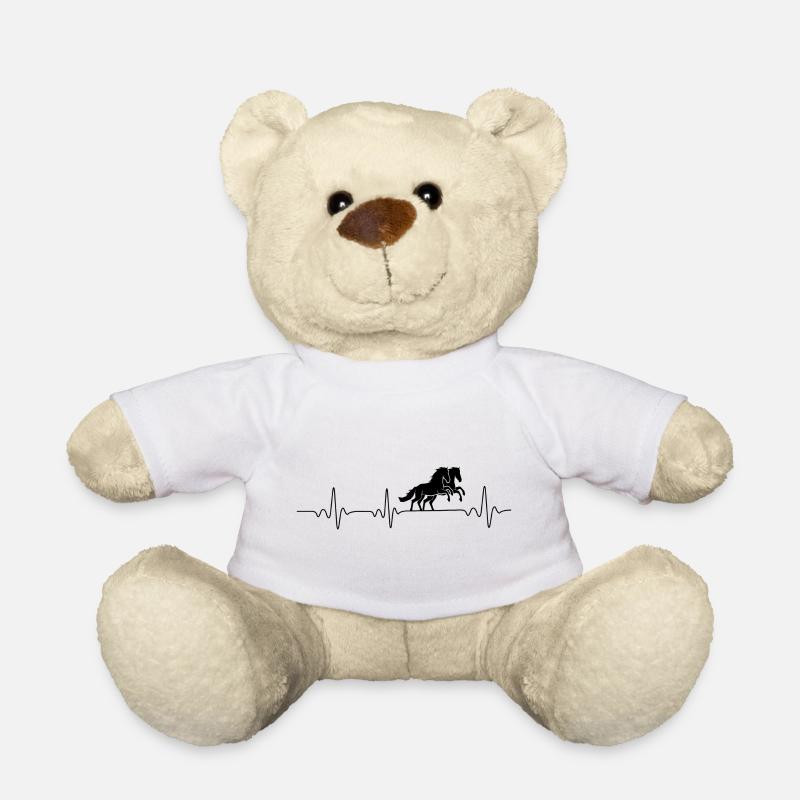 Fréquence cardiaque Chevaux Chevaux - Nounours - blanc