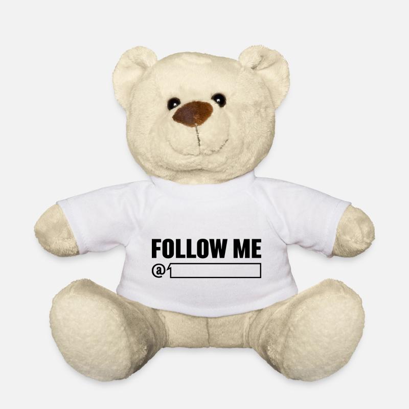 Follow me with nickname (black) - Nounours - blanc