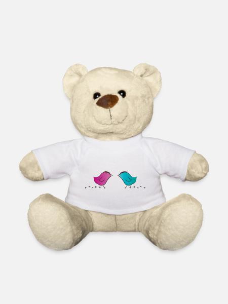 Chick Couple Love - Teddy Bear - white