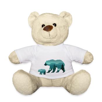 Bear, Forest ,Wilderness, Surreal Wildlife Animal - Teddy Bear - white - Front
