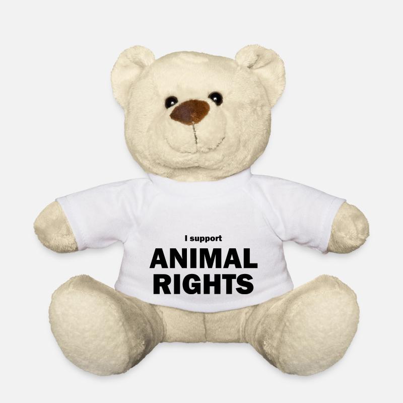 i support Animal Rights - Teddy Bear - white