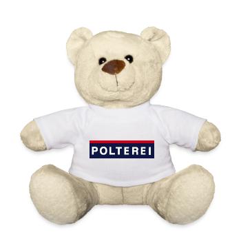POLTEREI - Polterabend Shirt Junggesellenabschied - Teddy - Weiß - Vorne