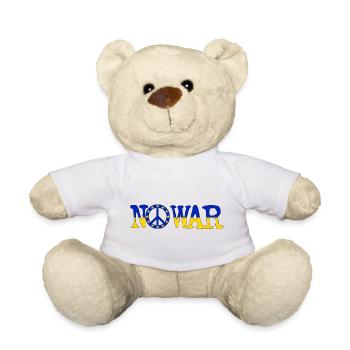 NO WAR IN EUROPE | Gegen EU-Krieg Friedensbewegung - Teddy - Weiß - Vorne