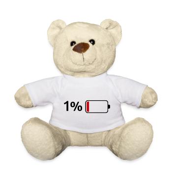 low battery - Teddy Bear - white - Front