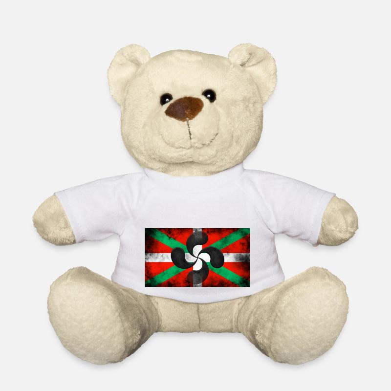 DRAPEAU IKURRIÑA VINTAGE AVEC LAUBURU - Nounours - blanc