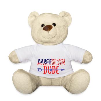 All American dude! - Teddy Bear - white - Front