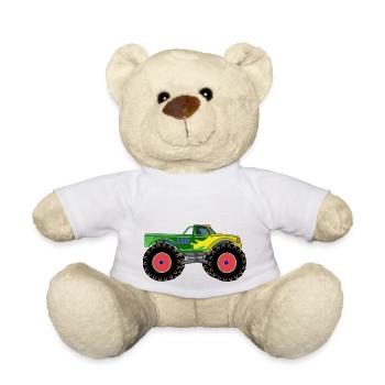 Monster truck pour garçons Leo Leonard Leopold Leon - Nounours - blanc - Devant